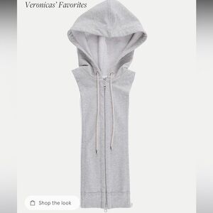Veronica Beard Gray Hoodie Dickey fits Size 16-24
